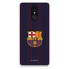 Funda para LG Q7 del Barcelona Rayas Blaugrana - Licencia Oficial FC Barcelona