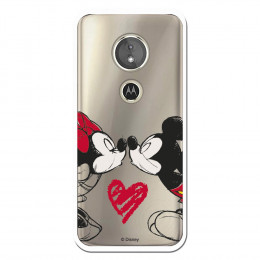 Carcasa Oficial Mikey Y Minnie Beso Clear para Motorola Moto G6 Play- La Casa de las Carcasas
