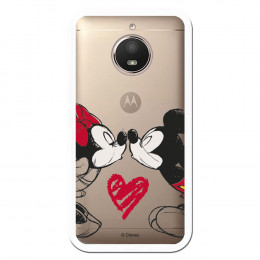 Carcasa Oficial Mikey Y Minnie Beso Clear para Motorola Moto E4 Plus- La Casa de las Carcasas