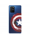 Funda para Samsung Galaxy S10 Lite Oficial de Marvel Capitán América Escudo Transparente - Marvel