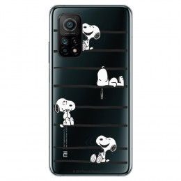 Funda para Xiaomi Mi 10T Oficial de Peanuts Snoopy rayas - Snoopy