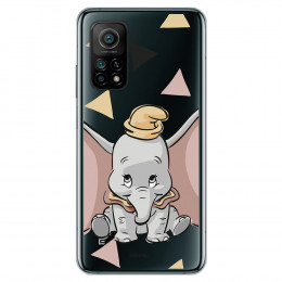 Funda para Xiaomi Mi 10T Pro Oficial de Disney Dumbo Silueta Transparente - Dumbo