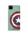 Funda para Huawei Y5p Oficial de Marvel Capitán América Escudo Transparente - Marvel