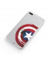 Funda para Huawei Y5p Oficial de Marvel Capitán América Escudo Transparente - Marvel