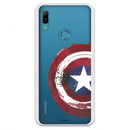 Funda para Huawei Y6S Oficial de Marvel Capitán América Escudo Transparente - Marvel