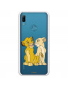 Funda para Huawei Y6S Oficial de Disney Simba y Nala Silueta - El Rey León