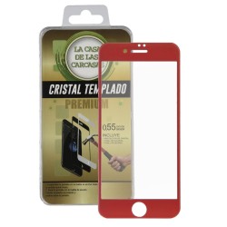 Cristal Templado Completo Rojo para iPhone 8 Plus