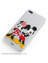 Funda para Samsung Galaxy S21 Plus Oficial de Disney Mickey y Minnie Posando - Clásicos Disney