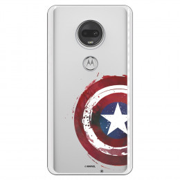 Carcasa Oficial Escudo Capitan America para Motorola Moto G7- La Casa de las Carcasas