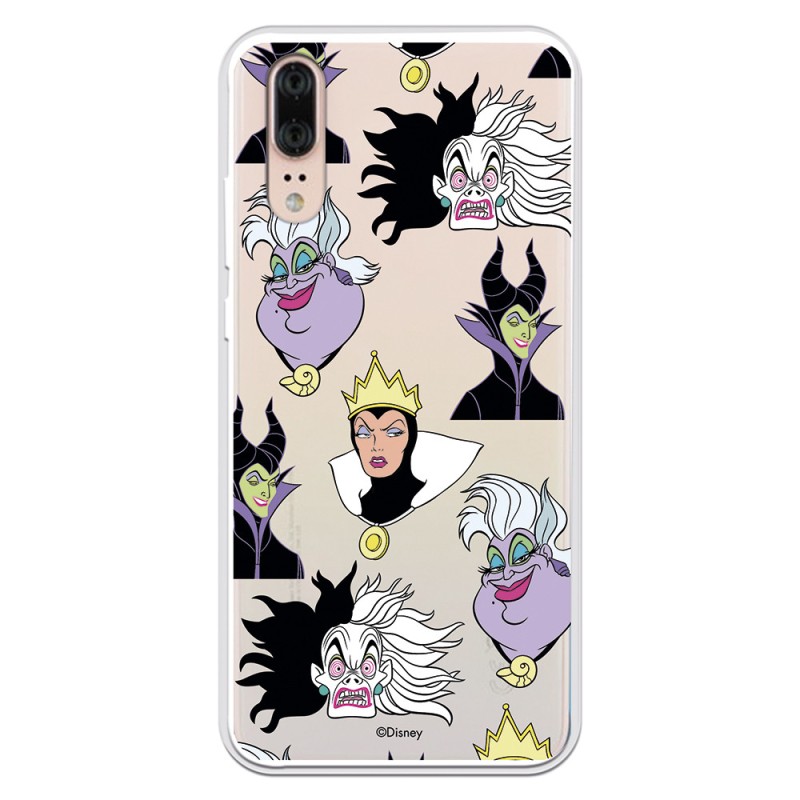 Funda para Huawei P20 Oficial de Disney Villanas Patrón - Villanas Disney