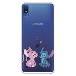 Funda para Samsung Galaxy A10 Oficial de Disney Angel & Stitch Beso - Lilo & Stitch