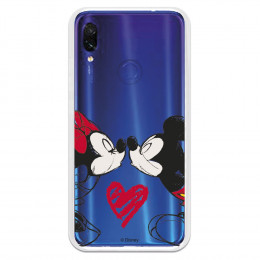 Carcasa Oficial Disney Mikey Y Minnie Beso Clear para Xiaomi Redmi 7- La Casa de las Carcasas