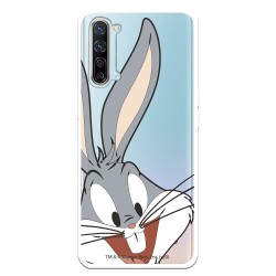 Funda para Oppo Reno3 Oficial de Warner Bros Bugs Bunny Silueta Transparente - Looney Tunes