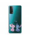 Funda para Huawei P Smart 2021 Oficial de Disney Angel & Stitch Beso - Lilo & Stitch