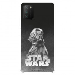 Funda para Xiaomi Poco M3 Oficial de Star Wars Darth Vader Fondo negro - Star Wars