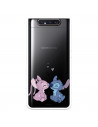 Funda para Samsung Galaxy A80 Oficial de Disney Angel & Stitch Beso - Lilo & Stitch