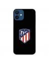 Coque pour iPhone 12 Mini de l'Atlético de Madrid Écusson Fond Noir - Licence Officielle de l'Atlético de Madrid