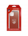 Coque pour iPhone 12 de l'Atlético de Madrid Écusson Argenté Fond - Licence Officielle de l'Atlético de Madrid