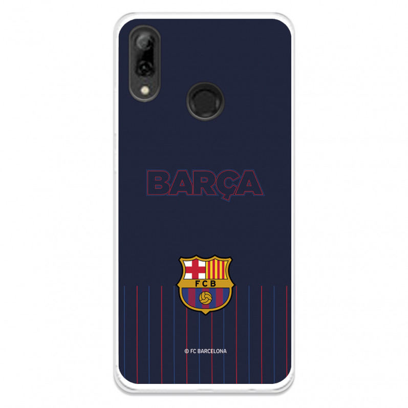 Coque pour Huawei P Smart 2019 du FC Barcelone Barsa Fond Bleu - Licence Officielle du FC Barcelone