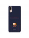 Coque pour Huawei P20 du FC Barcelone Barsa Fond Bleu - Licence Officielle du FC Barcelone