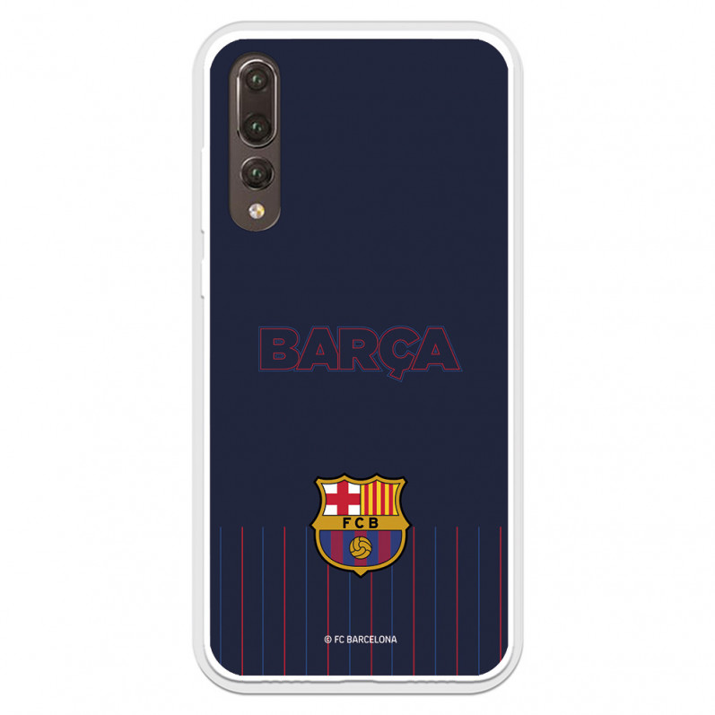 Coque pour Huawei P20 Pro du FC Barcelone Barsa Fond Bleu - Licence Officielle du FC Barcelone