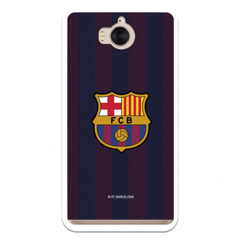 Coque pour Huawei Y6 2017 du FC Barcelone Lignes Blaugrana - Licence Officielle du FC Barcelone