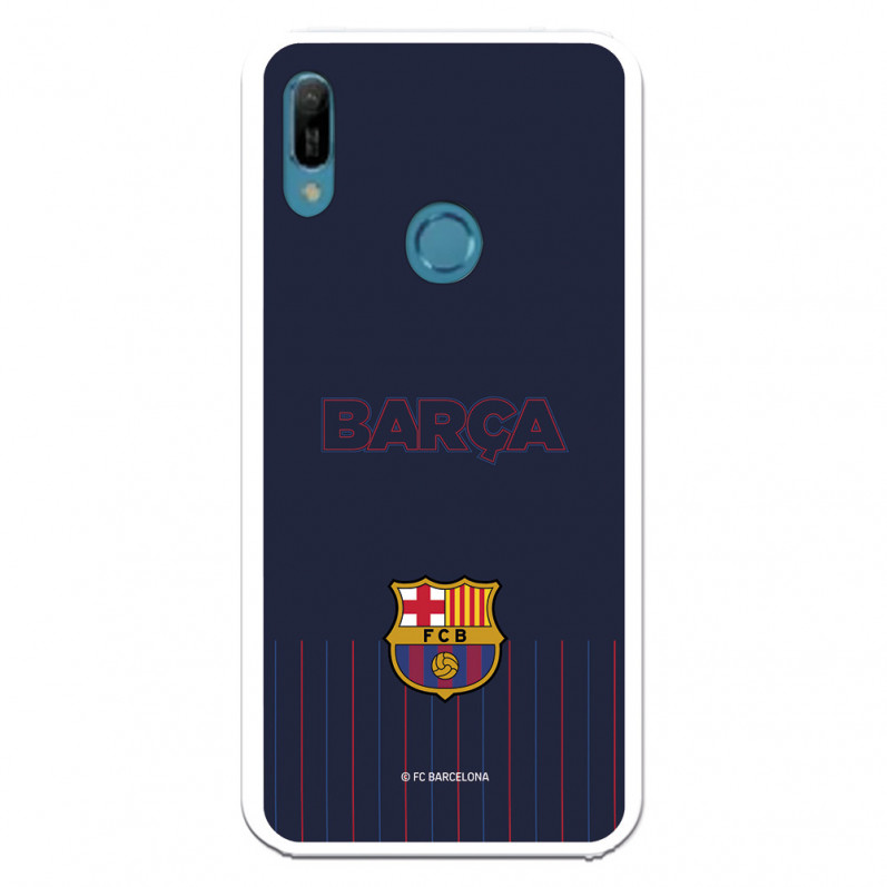 Coque pour Huawei Y6 2019 du FC Barcelone Barsa Fond Bleu - Licence Officielle du FC Barcelone