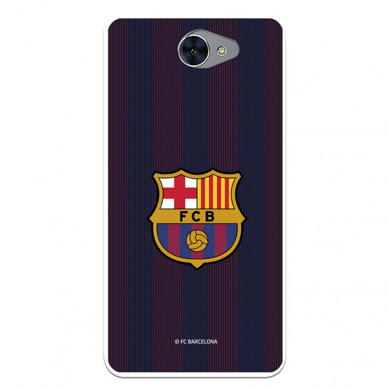Coque pour Huawei Y7 du FC Barcelone Lignes Blaugrana - Licence Officielle du FC Barcelone