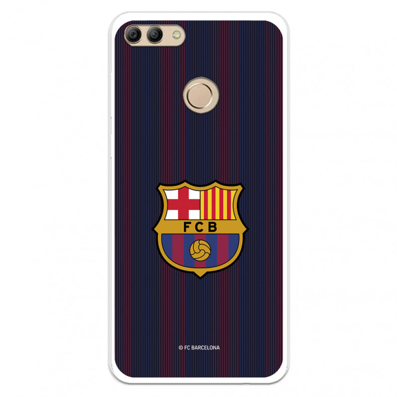 Coque pour Huawei Y9 2018 du FC Barcelone Lignes Blaugrana - Licence Officielle du FC Barcelone