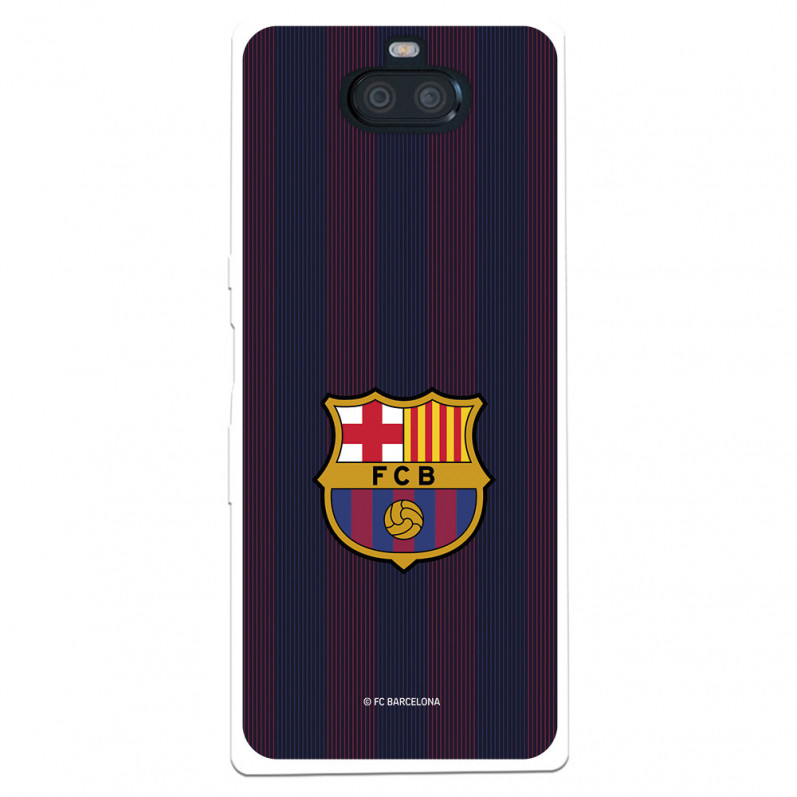 Coque pour Sony Xperia 10 Plus du FC Barcelone Lignes Blaugrana - Licence Officielle du FC Barcelone