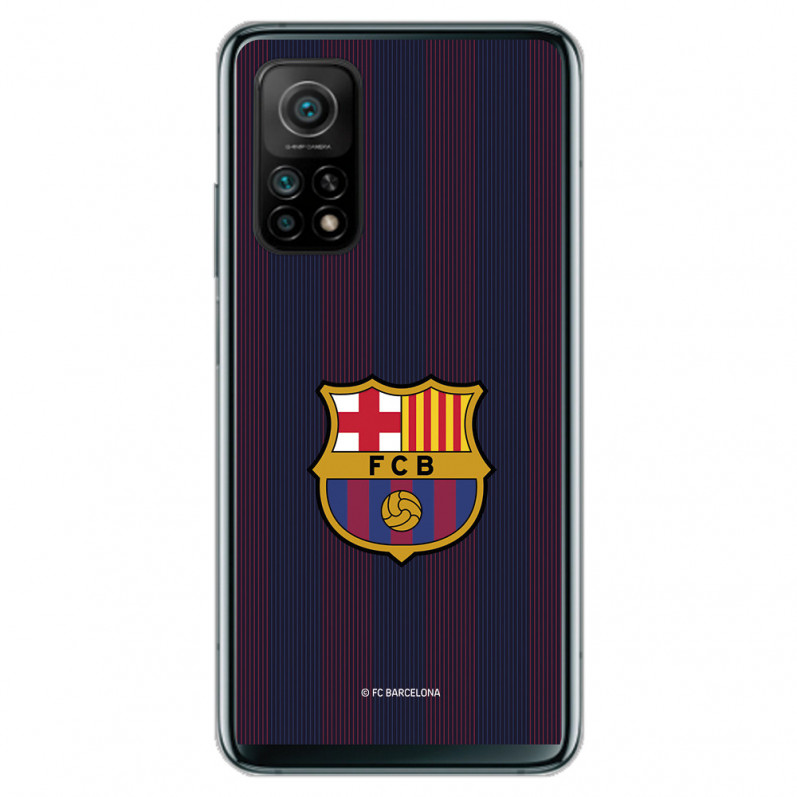 Coque pour Xiaomi Mi 10T Pro du FC Barcelone Lignes Blaugrana - Licence Officielle du FC Barcelone