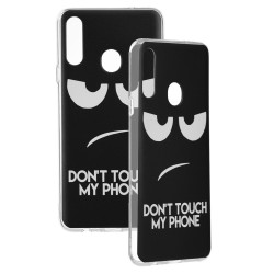 Funda Dibujo Don't Touch My Phone para Samsung Galaxy A20s