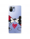 Funda para Xiaomi Mi 11 Lite Oficial de Disney Mickey y Minnie Beso - Clásicos Disney