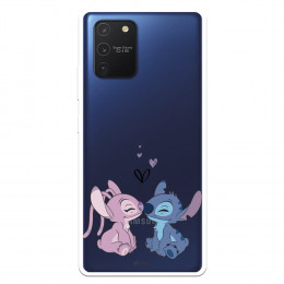 Funda para Samsung Galaxy A91 Oficial de Disney Angel & Stitch Beso - Lilo & Stitch