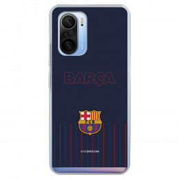 Funda para Xiaomi Poco F3 del Barcelona Barsa Fondo Azul - Licencia Oficial FC Barcelona
