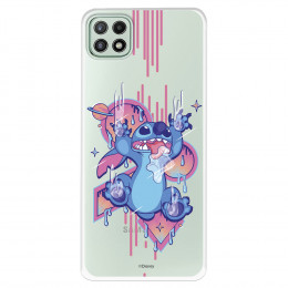 Funda para Samsung Galaxy A22 5G Oficial de Disney Stitch Graffiti - Lilo & Stitch