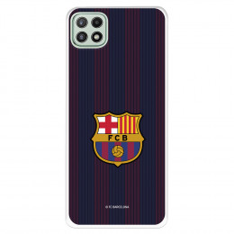 Funda para Samsung Galaxy A22 5G del Barcelona Rayas Blaugrana - Licencia Oficial FC Barcelona