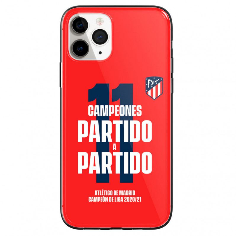 Coque Champion de LaLiga Atlético de Madrid - 11 "Partido a Partido" Fond Rouge