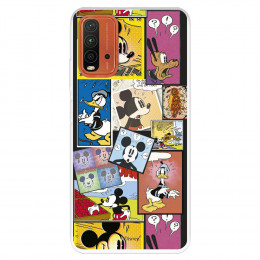 Funda para Xiaomi Redmi 9T Oficial de Disney Mickey Comic - Clásicos Disney