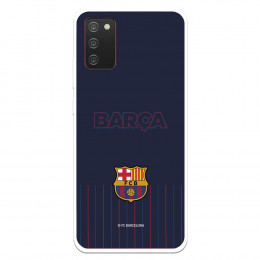 Funda para Samsung Galaxy A02s del Barcelona Barsa Fondo Azul - Licencia Oficial FC Barcelona