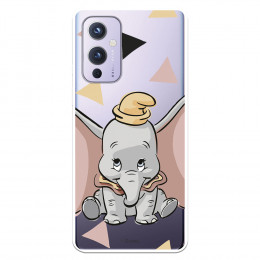 Funda para OnePlus 9 Oficial de Disney Dumbo Silueta Transparente - Dumbo