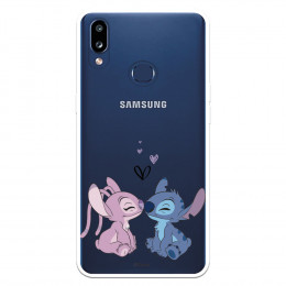 Funda para Samsung Galaxy A10s Oficial de Disney Angel & Stitch Beso - Lilo & Stitch