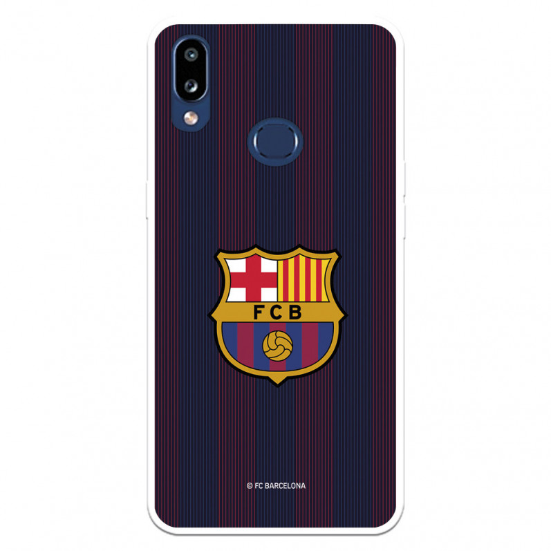 Funda para Samsung Galaxy A10s del Barcelona Rayas Blaugrana - Licencia Oficial FC Barcelona