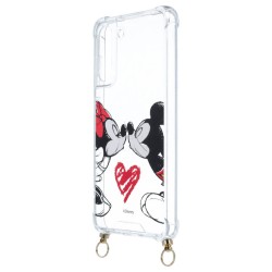 Funda Mickey y Minnie Beso Colgante - Clásicos Disney para Samsung Galaxy S21 FE