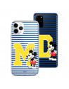 Coque téléphone portable Personnalisée Disney avec tes Initiales Design Mickey Lignes - Licence Officielle de Disney