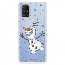 Funda para Samsung Galaxy A71 5G Oficial de Disney Olaf Transparente - Frozen