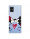 Funda para Samsung Galaxy A71 5G Oficial de Disney Mickey y Minnie Beso - Clásicos Disney