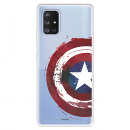 Funda para Samsung Galaxy A71 5G Oficial de Marvel Capitán América Escudo Transparente - Marvel