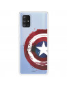 Funda para Samsung Galaxy A71 5G Oficial de Marvel Capitán América Escudo Transparente - Marvel