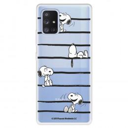 Funda para Samsung Galaxy A71 5G Oficial de Peanuts Snoopy rayas - Snoopy